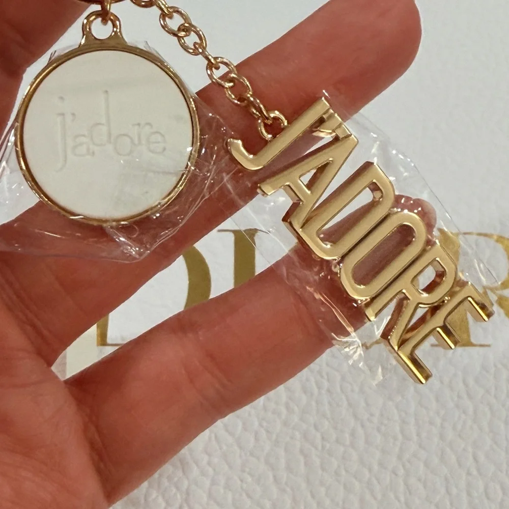 Dior J'adore Gold Keychain & Card Holder Charm